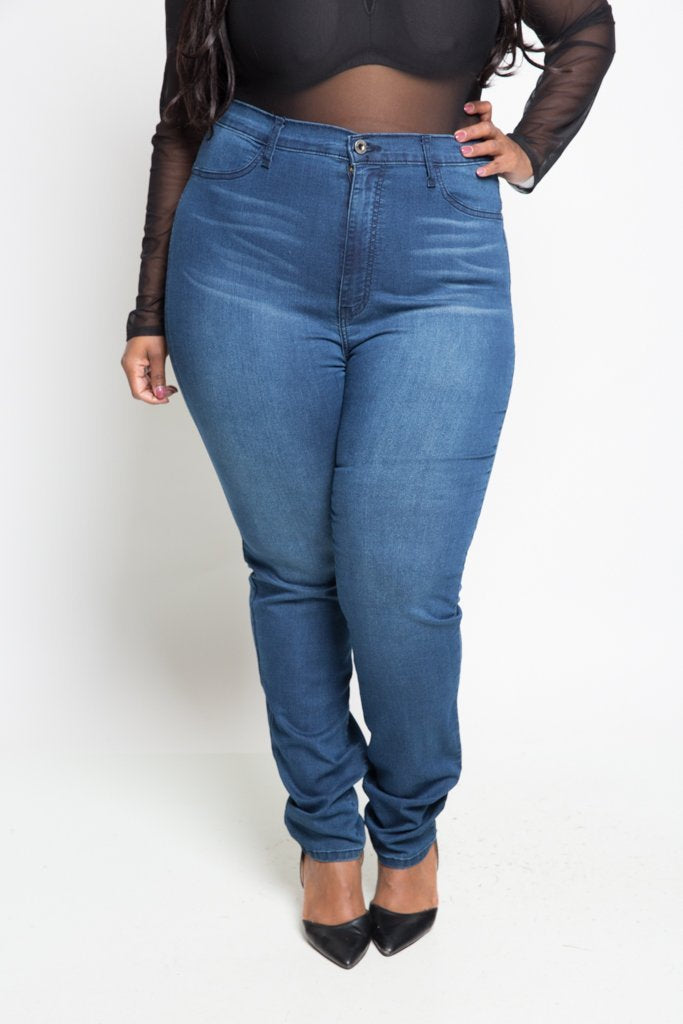 Plus Size Classic High Rise Skinny Jeans