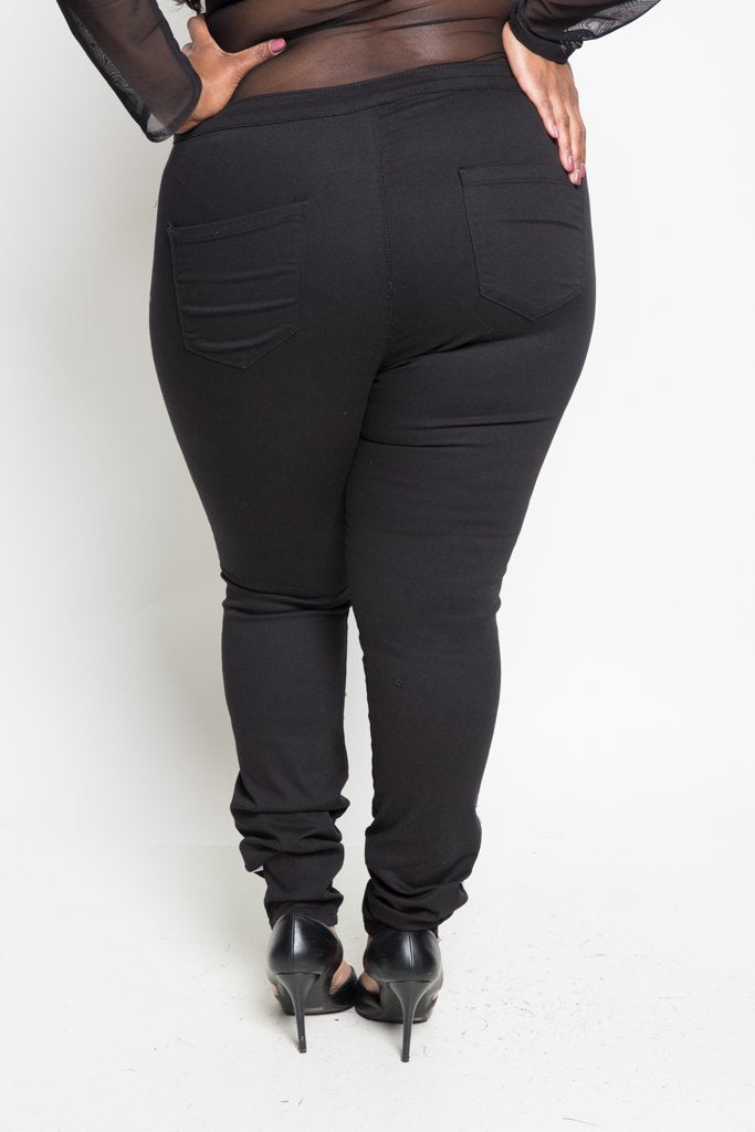 Plus Size Sporty Side Stripe Jeans