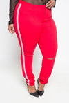 Plus Size Sporty Side Stripe Jeans