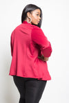 Plus Size Classic Ruched Sleeved Blazer