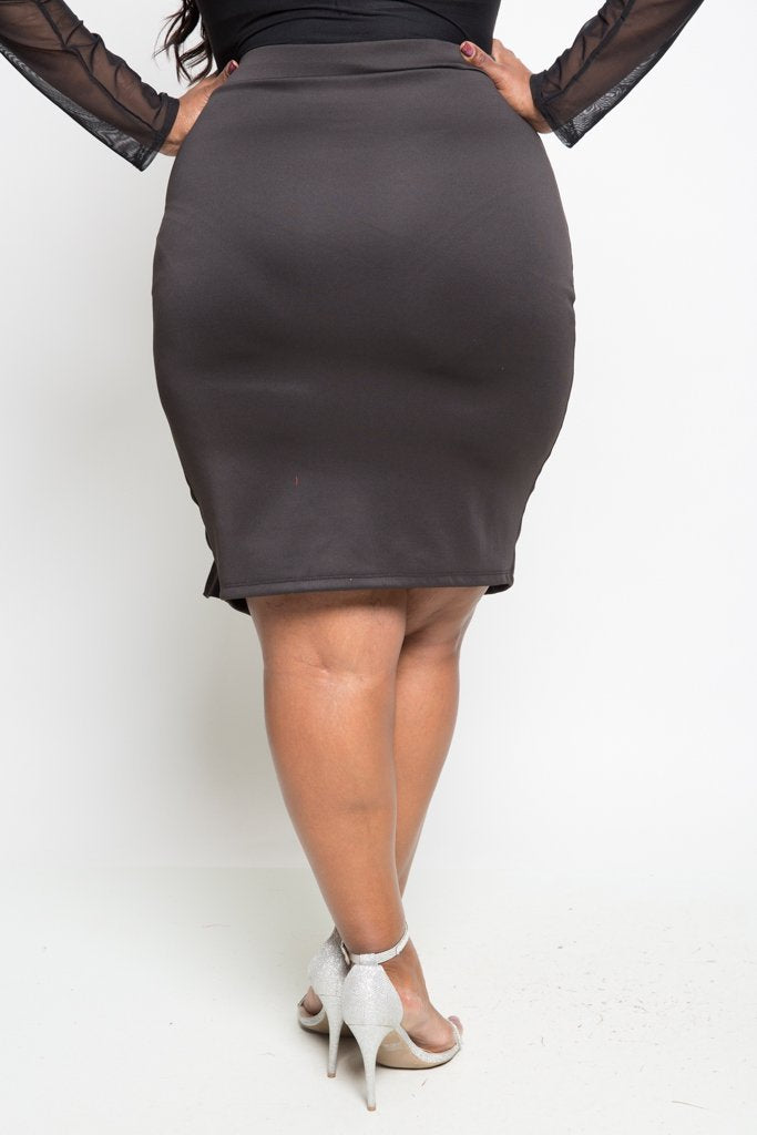 Plus Size Chic Ruffled Skirt
