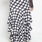 Plus Size Layered Polka Dot Maxi Skirt