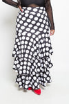 Plus Size Layered Polka Dot Maxi Skirt