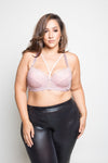 Plus Size Lace Overlay Cup Size DD Bra [Final Sale Item]