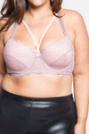 Plus Size Lace Overlay Cup Size DD Bra [Final Sale Item]