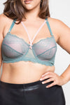 Plus Size Lace Overlay Cup Size DD Bra [Final Sale Item]