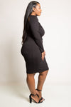 Plus Size Keyhole Sexy Bodycon Dress