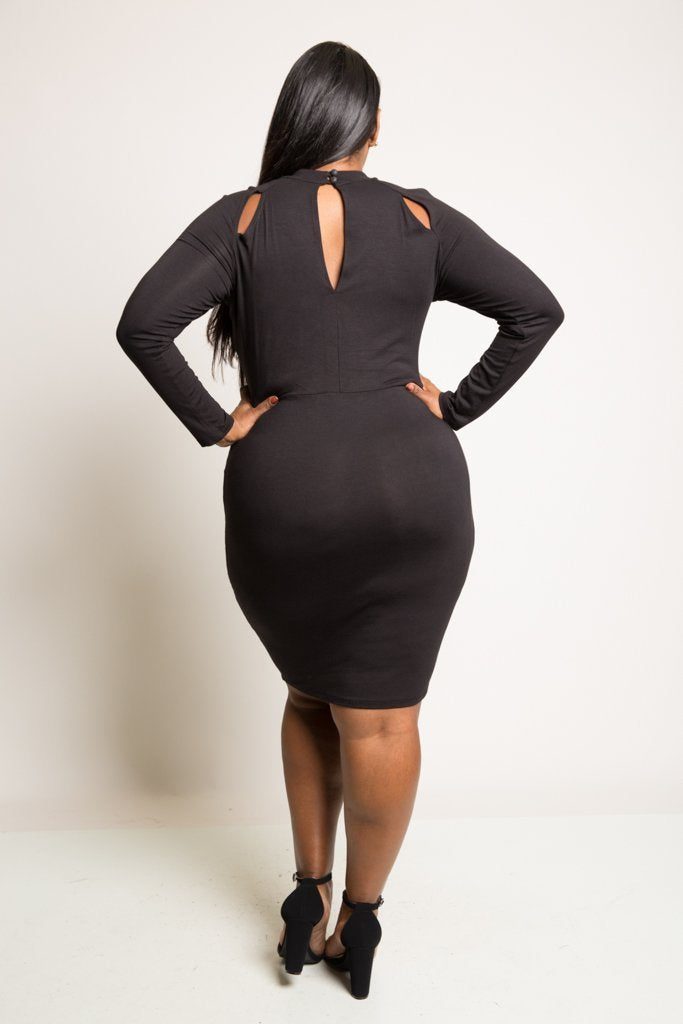 Plus Size Keyhole Sexy Bodycon Dress