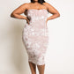 Plus Size Lovable Sweetheart Tube Soft Velvet Dress
