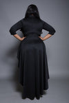 Plus Size Designer Turtle Neck High Low Dress