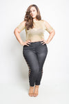 Plus Size Sexy Lace Up Skinny Jeans [SALE]