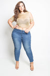 Plus Size Sexy Lace Up Skinny Jeans [SALE]