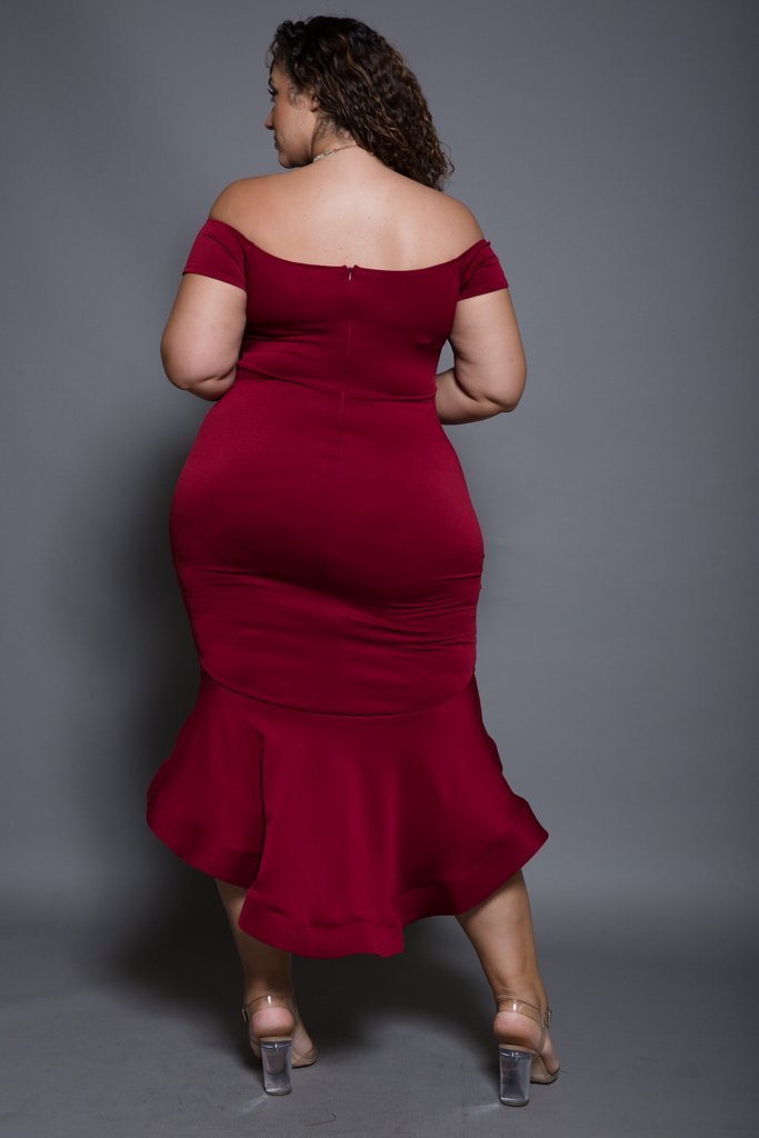 Plus Size Sweetheart Mermaid Maxi Bodycon Dress [SALE]