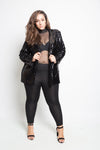 Plus Size Sparkling Sequin Perfect Blazer