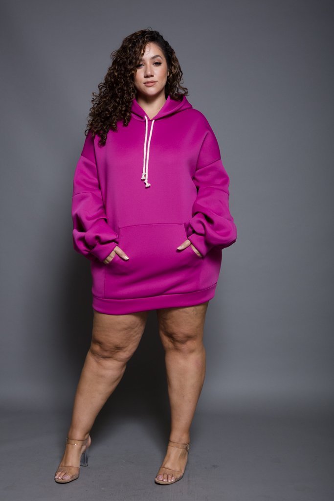 Plus Size Scuba Cool Hoodie Dress