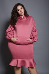 Plus Size Stylish Scuba Sweater Cozy Dress