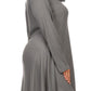 Plus Size Cowl Neck Sweater Knit Tunic Dress