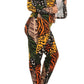 Vivid Tribal Print Plus Size Blazer Pants Set