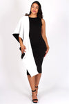 Plus Size Lovely Bodycon Ruffled Crew Dress