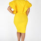 Plus Size Lovable Bow Necktie Ruffle Sleeves Dress