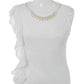 Plus Size Pretty Ruffles White Top