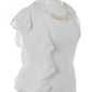 Plus Size Pretty Ruffles White Top