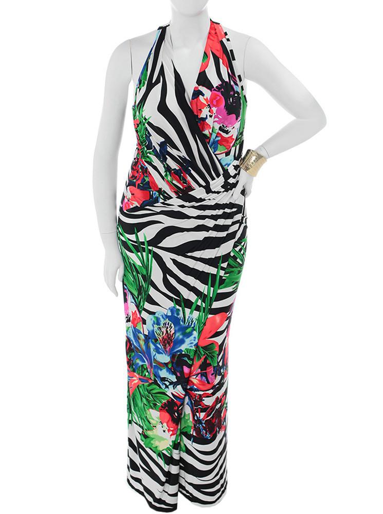 Plus Size Tropical Heaven Maxi Dress