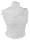 Plus Size Darling Bow Knot White Crop Top