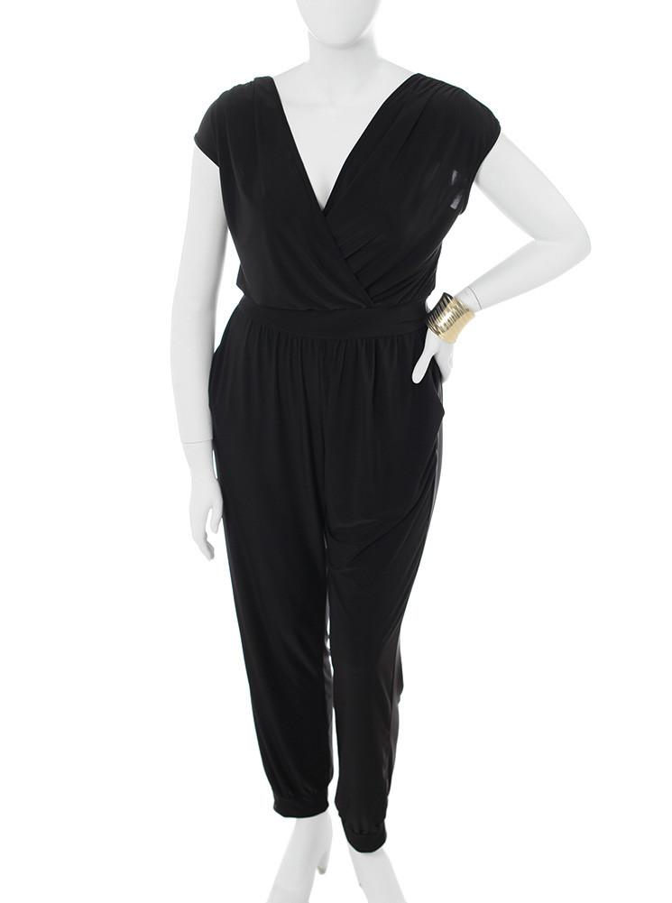 Plus Size Pleasure Trip Black Jumpsuit