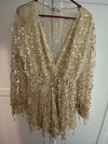Gold Sequence Romper