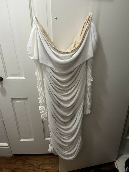 Beautiful Draped Wedding Dress 2XL