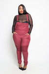 Plus Size Denim Pocket Pants Overall