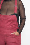 Plus Size Denim Pocket Pants Overall