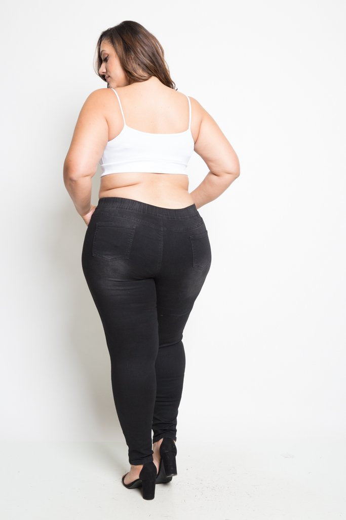 Plus Size Ripped Hole Skinny Jeans