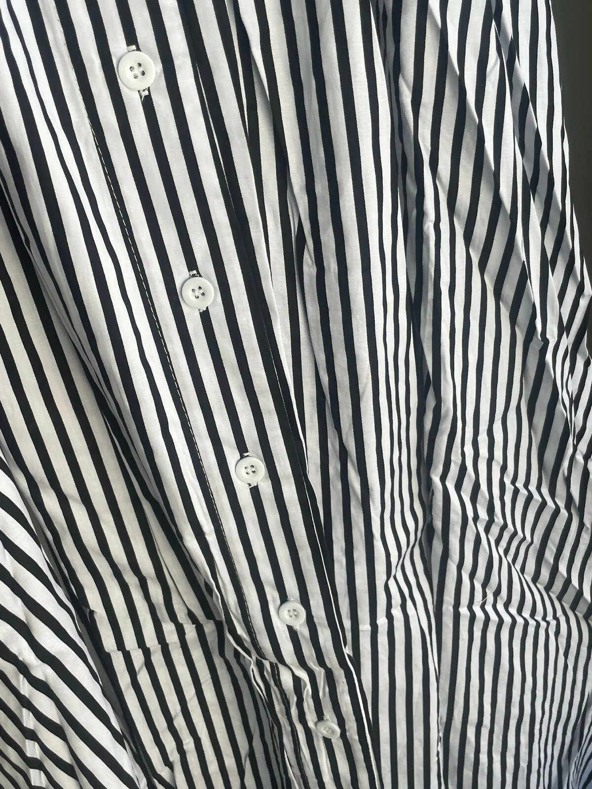 Stripe button down flowy dress