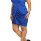 Plus Size V Neck Royal Blue Bubble Dress