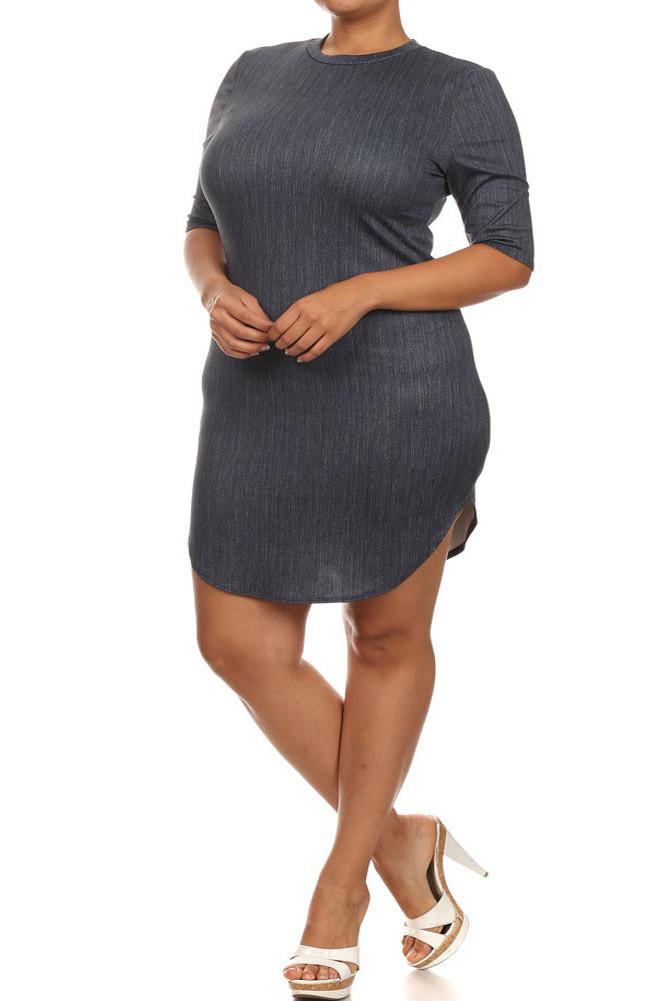 Plus Size Sunny California Days Denim Dress