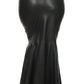 Plus Size Sexy Curve Mermaid Faux Leather Maxi Skirt