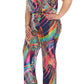 Plus Size Sexy Colorful Party Relaxed Fit Halter Jumpsuit