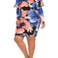 Plus Size Island Queen Floral Off Shoulder Dress