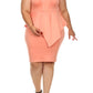 Plus Size Sleeveless Peplum Bodycon Dress [SALE]
