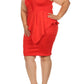 Plus Size Sleeveless Peplum Bodycon Dress [SALE]