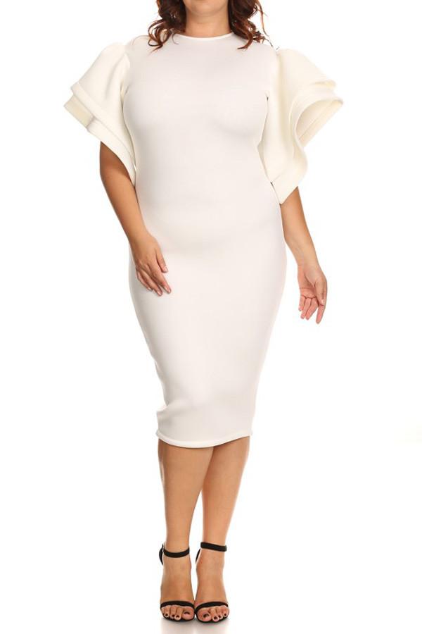 Plus Size Glam Bodycon Scuba Dress [SALE]