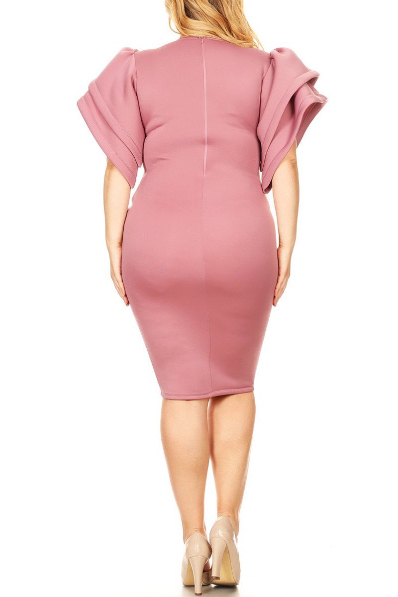 Plus Size Glam Bodycon Scuba Dress [SALE]