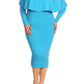 Plus Size Solid Long Sleeve Off The Shoulder Midi Bodycon Dress