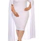 Plus Size Ravishing Off The Shoulder Cape Dress [SALE]