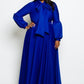 Plus Size Solid Bow Maxi Dress
