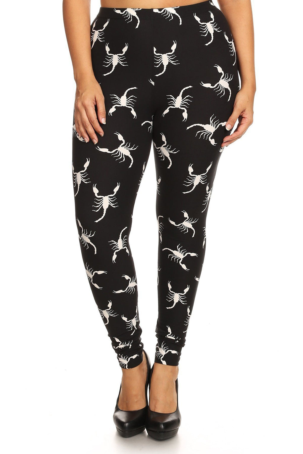 Plus Size Rocker Scorpion Print Leggings