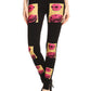 Pop Artistic Lips Printed Fitted Style Full Leggings