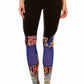 New Style! Printed Mesh Color block Leggings